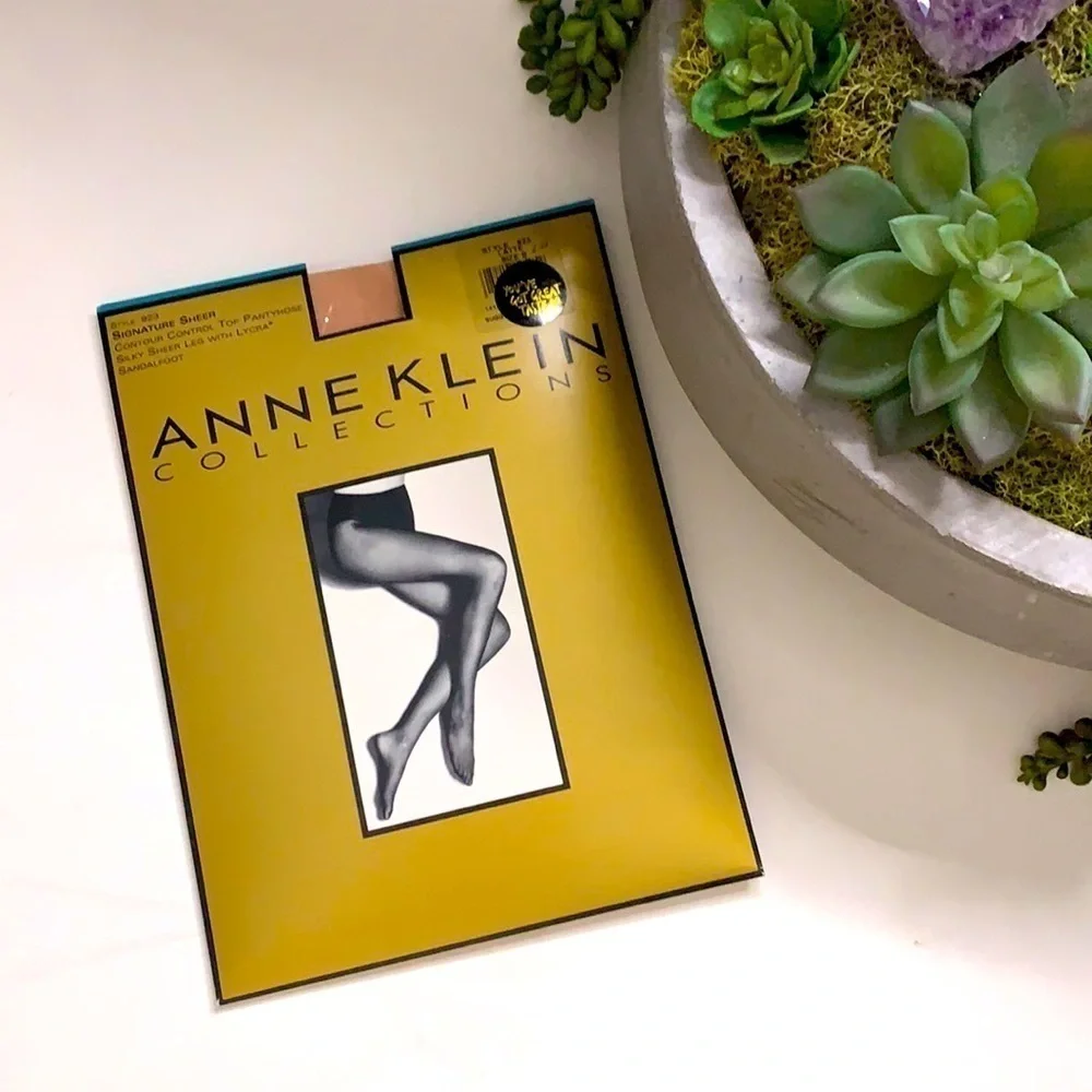 New Ann Klein style 923 signature sheer control contour top pantyhose Sheer leg